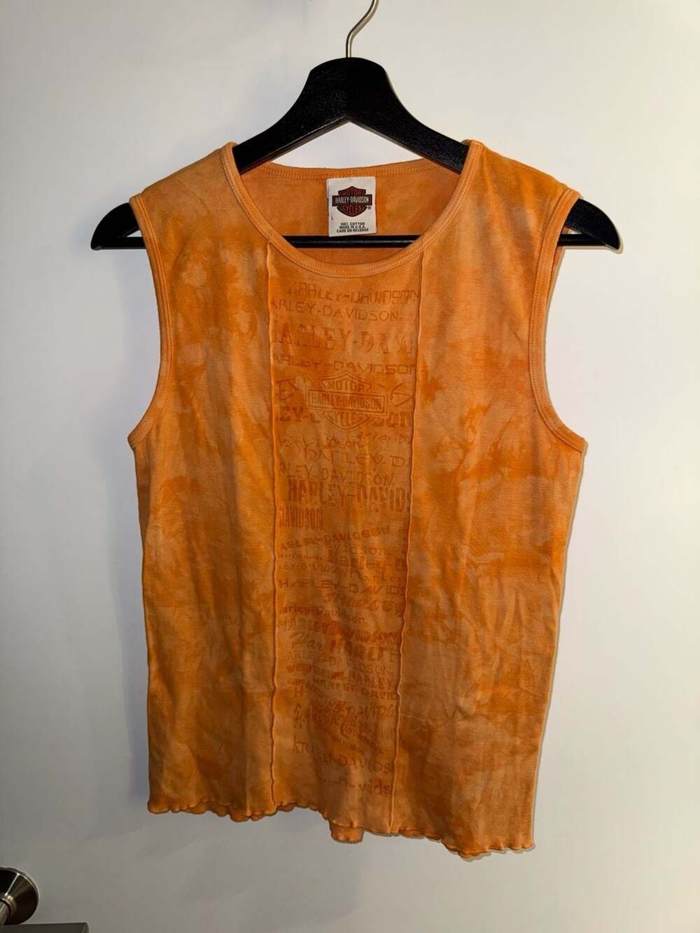 Vintage Harley-Davidson New York City Tie Dye Sleeveless Tank Top Size L